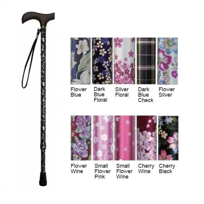 Welfan Cane - Dream Life Stick Patterned Telescopic Cane(Slim Type) 夢ライフステッキ 柄杖伸縮型 スリムタイプ