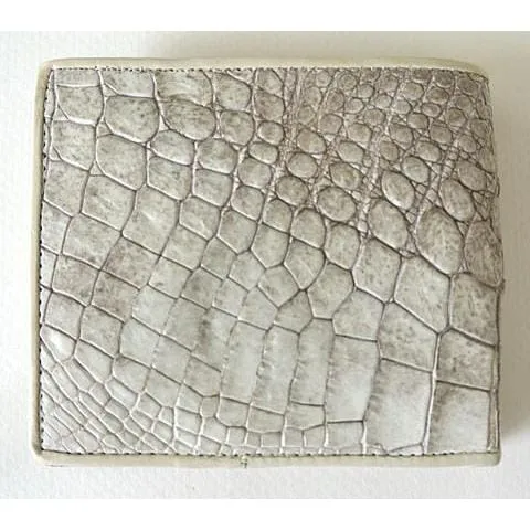 White Pearl Crocodile Alligator Wallet