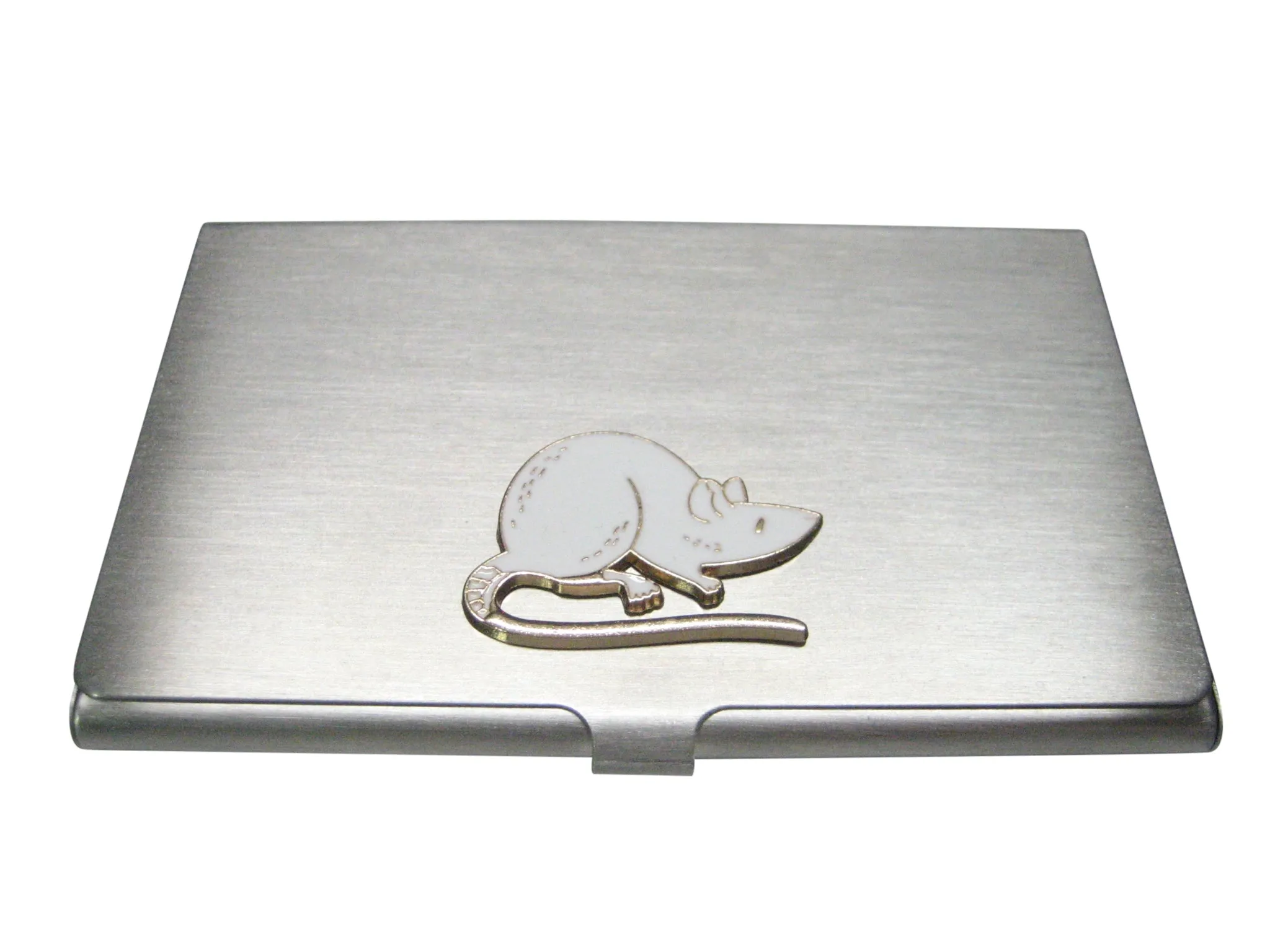 White Toned Rat Business Card Holder