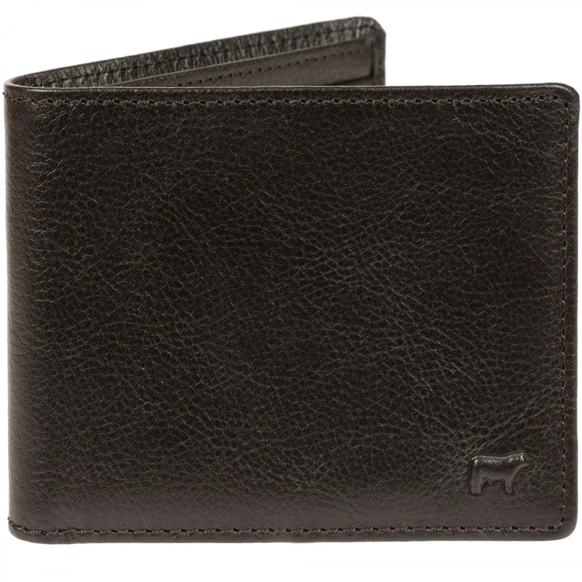 Will Leather Goods Classic Bifold Black Leather Wallet, Vegetable Tanned, Top Grain Leather, 4.5" x 3.75"