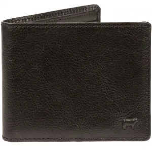 Will Leather Goods Classic Bifold Black Leather Wallet, Vegetable Tanned, Top Grain Leather, 4.5" x 3.75"