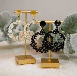 Wolf and Rose Collections - Carved Flower Earrings
