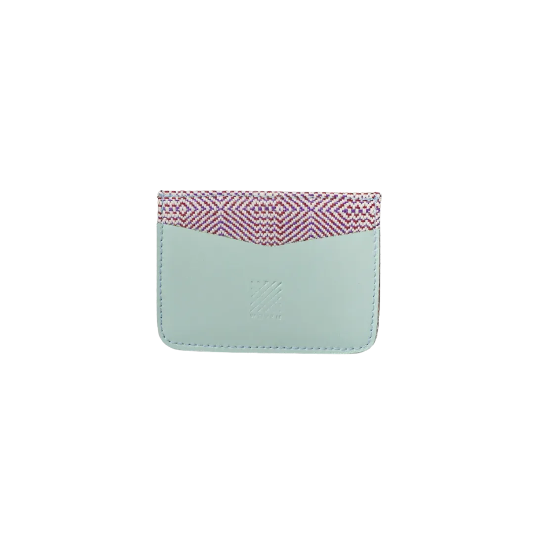 Woven Bulsa Card Holder in Mint Leather