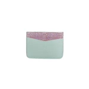 Woven Bulsa Card Holder in Mint Leather