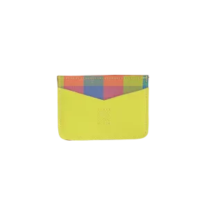 Woven Bulsa Cardholder in Lime Leather