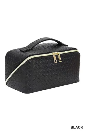 Woven Cosmetic Bag - Black