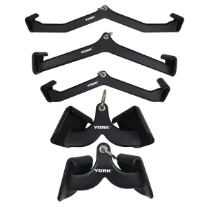 York Barbell | Power Grip Attachment - 5pc Set