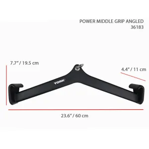 York Barbell | Power Middle Grip - Angled Cable Attachment - 23.5"